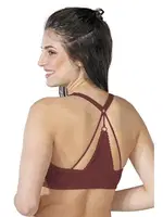 Önden Açılır Balenli Sporcu Sütyen B Cup Emay 187 B Bordo görsel 6