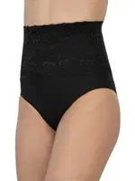 Önü Dantelli Yüksel Bel Slip Korse Emay 2090 Siyah farklı açı