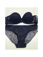 Orkide Elly Straplez Pushup Sütyen Takım Lacivert detay görünüm