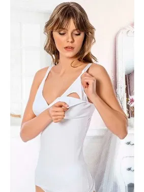 Godewo Pamuklu Lohusa Emzirme Atleti Mammabra Godewo MB3006