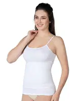 Pamuklu Modal Kadın İnce Askılı Atlet Emay 1401 Beyaz