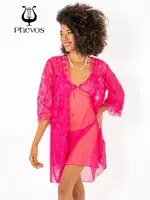 Phevos 3Lü Gecelik ve Sabahlık Takımı Pembe görsel 5