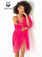 Phevos 3Lü Gecelik ve Sabahlık Takımı Pembe görsel 8