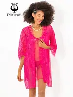 Phevos 3Lü Gecelik ve Sabahlık Takımı Pembe görsel 9