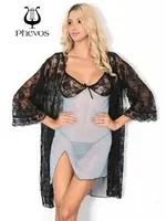 Phevos 3lü Mavi Gecelik ve Sabahlık Takımı Mavi farklı açı