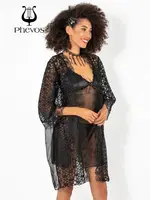 Phevos 3lü Siyah Gecelik ve Sabahlık Takımı Siyah görsel 8