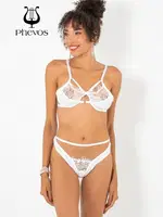 Tüllü Phevos Dantelli Fantezi Kadın Sütyen Takım Beyaz görsel 7