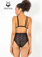 Phevos Dantel Çift Askılı Kadın Sütyen Takım Takım Siyah görsel 5