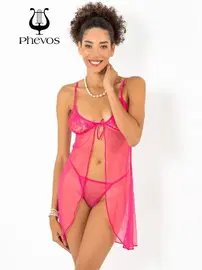 Phevos Phevos Ön Kısmı Açık 2li Gecelik Takımı