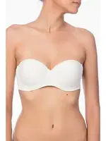 Pierre Cardin Abby Şeffaf Straplez Boş Kap Desteksiz Tek Sütyen 6021 Beyaz görsel 6