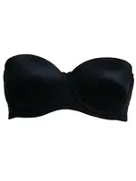 Pierre Cardin Abby Şeffaf Straplez Boş Kap Desteksiz Tek Sütyen 6021 Siyah detay görünüm