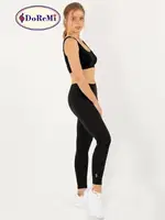 Doremi Uzun Tayt Amela Siyah detay görünüm