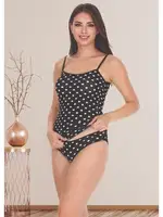 Puantiyeli Atlet ve Slip Külot Takım Lady 702 Siyah