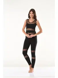 Derya Kurşun Puantiyeli Transparan Tayt Takım Derya Kurşun 1504