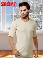 Safyün Kısa Kol Yün Fanila 541 Krem detay görünüm