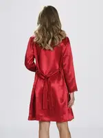 Saten Gecelik Sabahlık Takımı NBB 3345 Bordo görsel 5