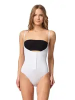 Seamless Önden Agraflı Göğsü Açık Boy Korse Emay 2043 Beyaz