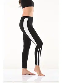 Derya Kurşun Şeritli Kadın Tayt Derya Kurşun 0591