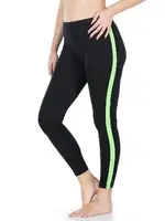 Şeritli Kadın Tayt Derya Kurşun 0603 Siyah farklı açı