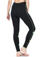 Şeritli Kadın Tayt Derya Kurşun 0604 Siyah görsel 4