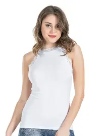 Derya Kurşun Sıfır Kol Dantelli Kadın Atlet Derya Kurşun 229