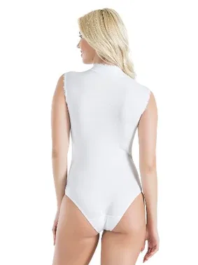 Derya Kurşun Sıfır Kol Dantelli Kadın Body Derya Kurşun 336 - Alternatif Görünüm