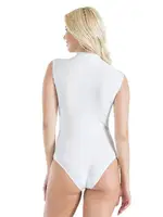 Sıfır Kol Dantelli Kadın Body Derya Kurşun 336 Beyaz detay görünüm