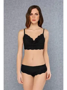 Doreanse Dantelli Dolgusuz Bralet Sütyen Slip Külot Takım Doreanse 12432