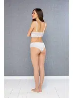 Dantelli Dolgusuz Bralet Sütyen Slip Külot Takım Doreanse 12432 Ekru görsel 10