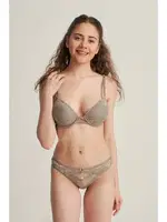 Silikonlu Taşlı Sütyen Takım Cybele Le Jardin 5040 Vizon Gri görsel 6