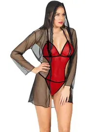 Sistina Bodysuit Kırmızı Gecelik Takım Sistina 1370