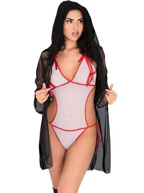 Sistina Bodysuit Beyaz Gecelik Takım Sistina 1371