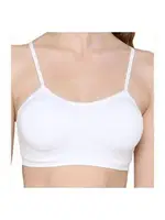 Sistina İnce Askılı Pedli Büstiyer D-706 Beyaz farklı açı