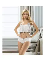 Saten Büstiyer Takım Sistina M-333 Beyaz farklı açı