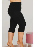 Siyah Büyük Beden Kapri Tayt Lady 1107 Siyah farklı açı