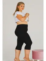 Siyah Büyük Beden Kapri Tayt Lady 1107 Siyah detay görünüm