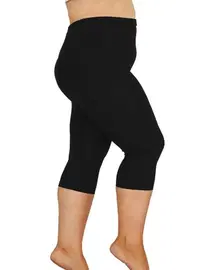 Lady Siyah Büyük Beden Kapri Tayt Lady 1107