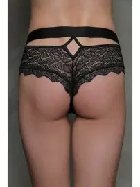 Moonlight Siyah Dantel Slip Külot Moonlight 3007