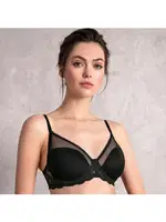 Balenli Desteksiz Dolgusuz Toparlayıcı Dantelli Küçültücü Sütyen Anıl 3750 Siyah farklı açı
