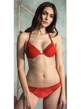 Anıl Kadife Balenli Destekli Dolgulu Askıları Çıkabilen Önden Açılan Çıkabilen Sırt Aksesuarlı Sütyen ve Slip Takım Anıl 4804 - Alternatif Görünüm