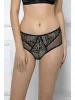 Transparan Dantelli Slip Külot Moonlight 3186 Siyah