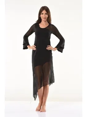 Derya Kurşun Transparan Detaylı Uzun Elbise Derya Kurşun 958 - Alternatif Görünüm