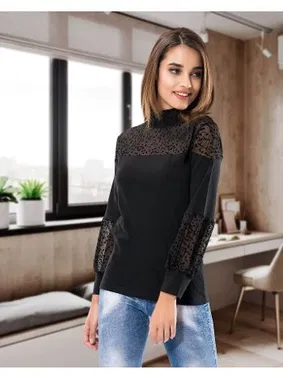 Derya Kurşun Transparan Uzun Kol Kadın Body Derya Kurşun 121