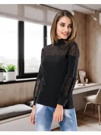 Derya Kurşun Transparan Uzun Kol Kadın Body Derya Kurşun 121