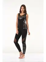 Tül Detaylı Tayt Takım Derya Kurşun 1506 Siyah görsel 4