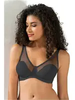 Tül Kaplı Soft Sütyen Fanette Le Jardin 9200 Siyah detay görünüm