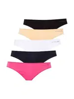 Us Polo 67006 5'li Kıl Lastikli Slip Siyah-Beyaz-Ten-Somon-Kırmızı detay görünüm