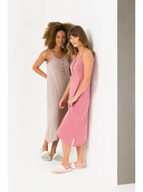 Yeni İnci Uzun Askılı Gecelik Pijama Yeni İnci BPJ1716