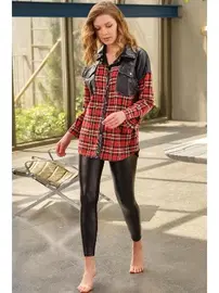 Anıl Uzun Kol Gömlek ve Tayt Takım Anıl 9762