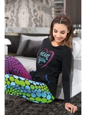 Derya Kurşun Uzun Kol Kadın Pijama Takım Derya Kurşun 1110 - Alternatif Görünüm
